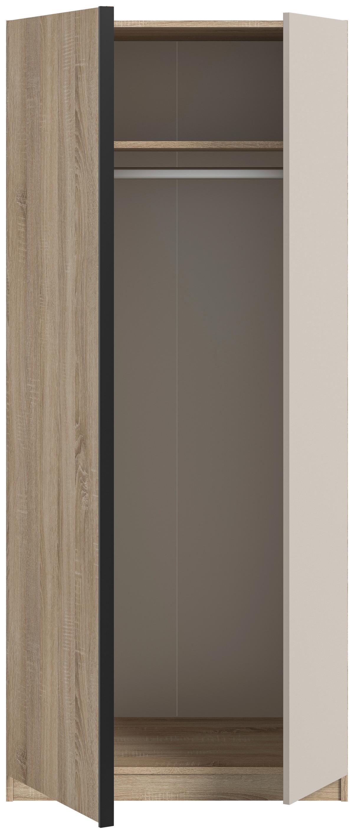 Drehtürenschrank Oakland Sonoma Eiche/Kashmir B: 80 cm - Kaschmir/Sonoma Eiche, MODERN, Holzwerkstoff (80/183/53cm) - MID.YOU