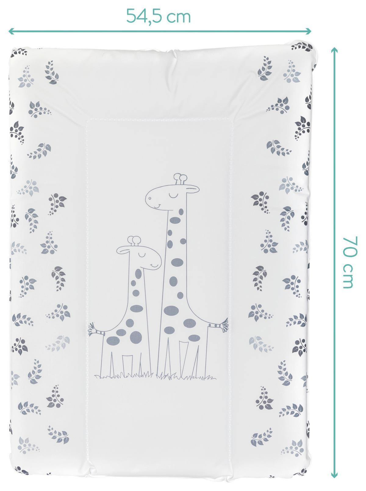 Wickelauflage Kunststoff Weiß Giraffen Motiv, Abwischbar - Weiß, LIFESTYLE, Kunststoff (70/53/4cm) - Fillikid