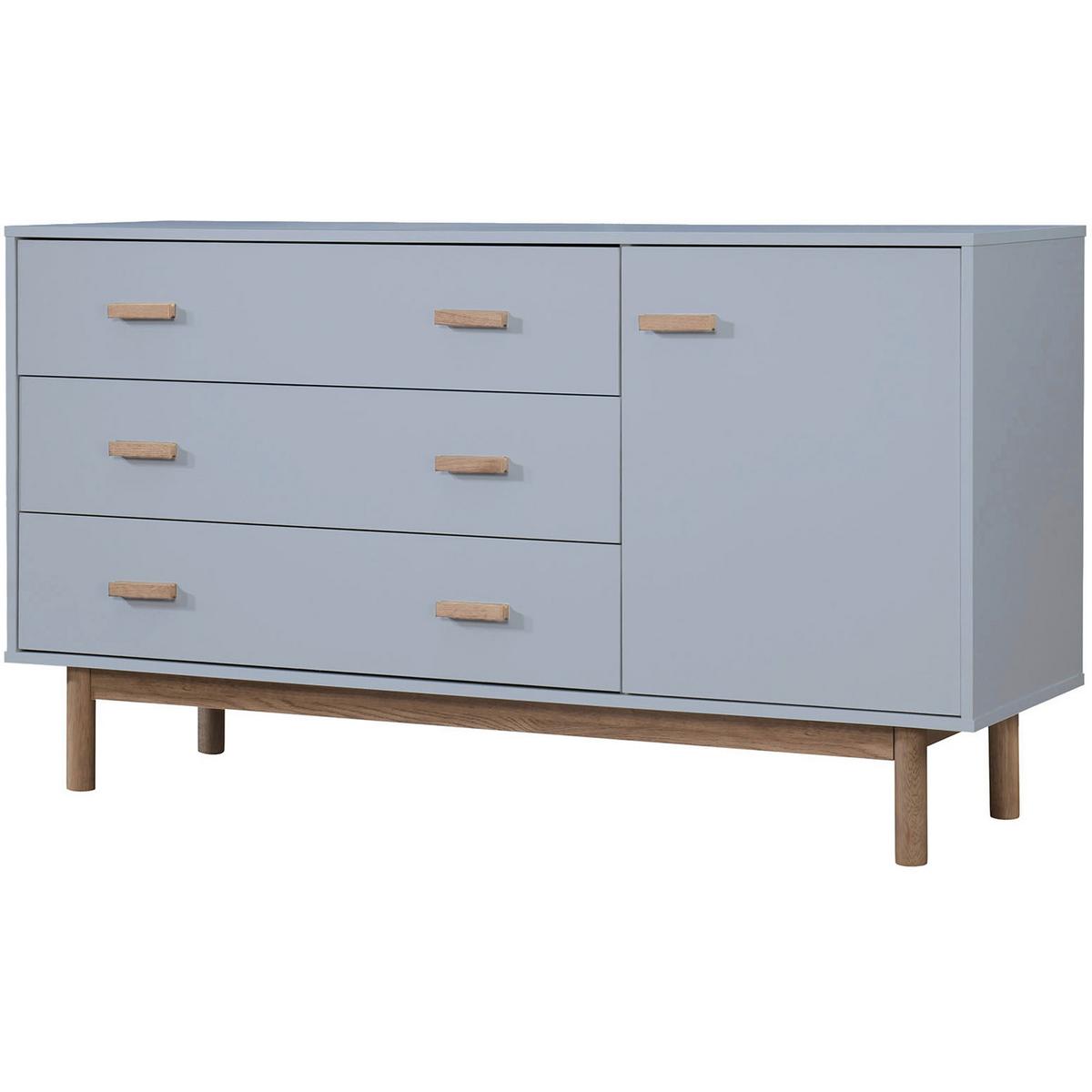 Sideboard Melanie Grau Eichefarben - Eichefarben/Grau, Design, Holzwerkstoff (144/80/44cm) - MID.YOU