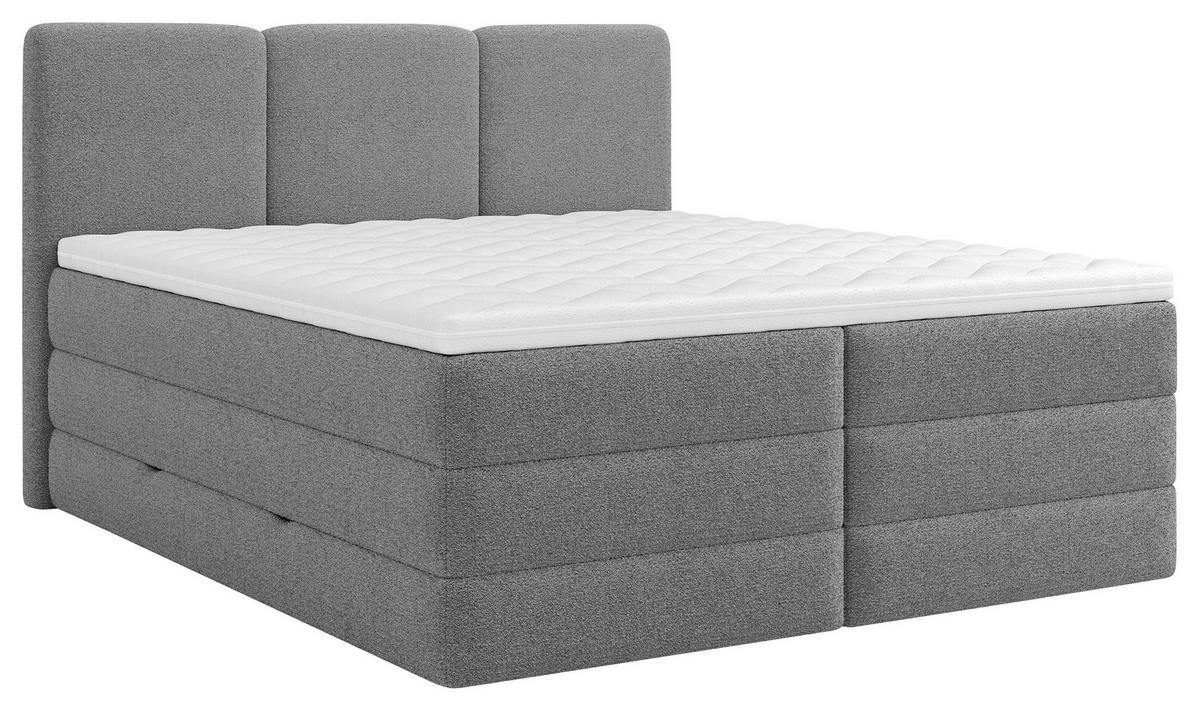Boxspringbett Mit Bettkasten 180x200 Cm Castel V - Anthrazit/Schwarz, MODERN, Holz/Holzwerkstoff (180/200cm) - MID.YOU