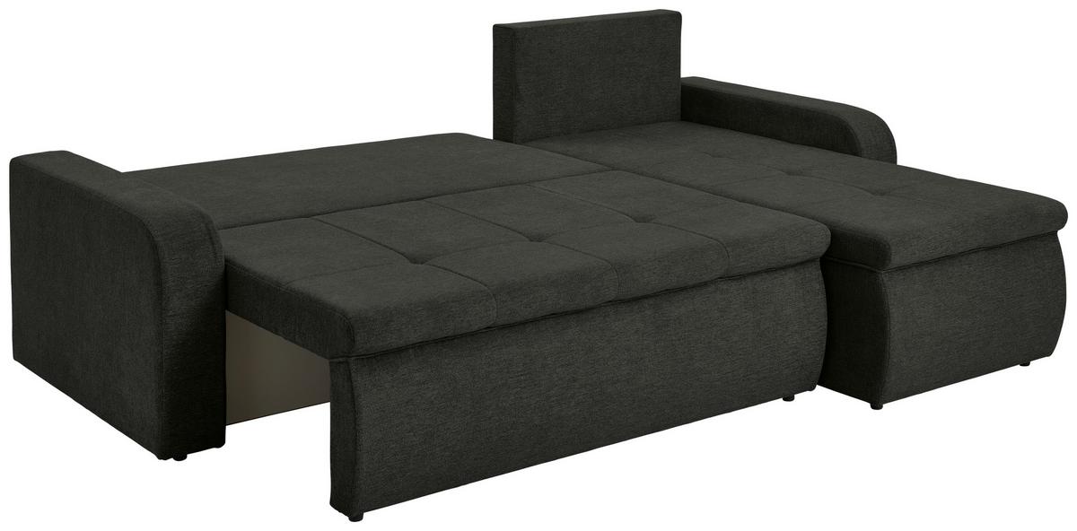 Ecksofa Larisa Schwarz S: 235x158 cm - Schwarz, KONVENTIONELL, Textil (235/158cm) - P & B
