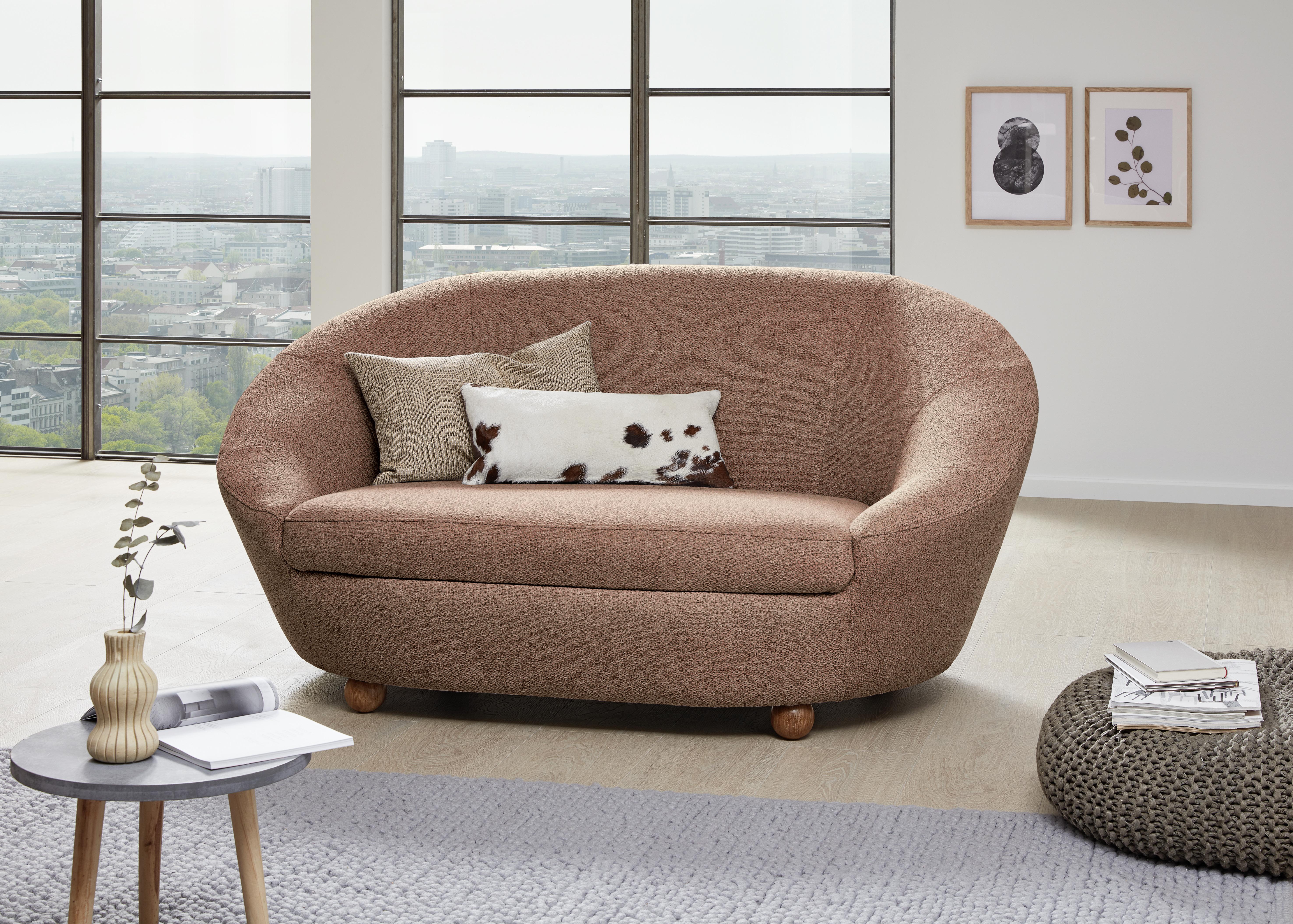 2-sitzer-sofa Looks Iv - Eichefarben/Rot, Design, Textil (178/82/114cm) - LOOKS by W.Joop