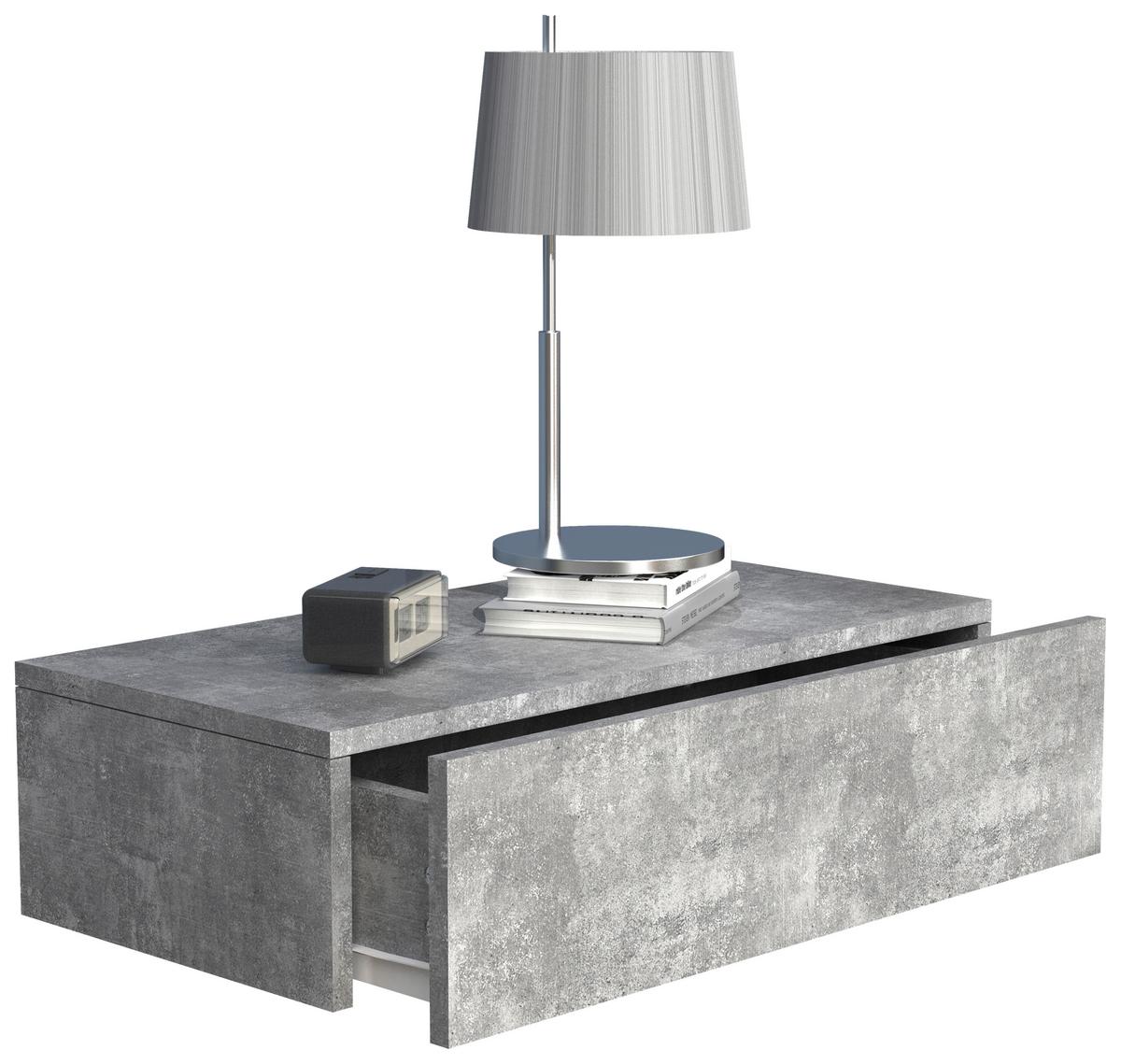 Nachtkästchen Usal M B: 60 Cm Grau - Grau, MODERN, Holzwerkstoff (60/15/30cm) - MID.YOU