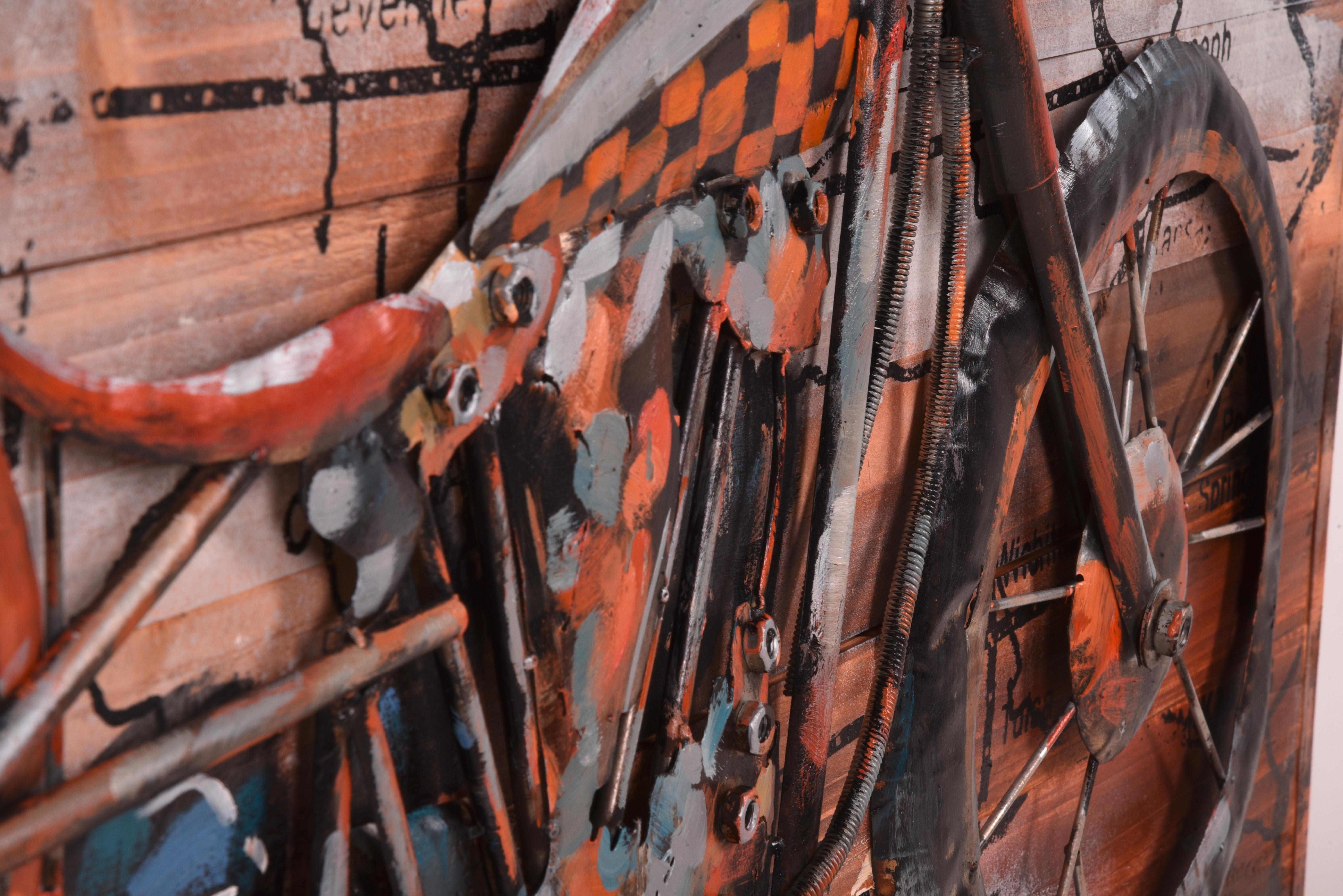 Metallbild Multicolor B: 120 Cm - Multicolor/Naturfarben, Basics, Holz/Metall (120/80/5cm)
