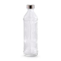 TRINKFLASCHE Glas, BxHxT: ca. 9x9x30 cm - Transparent, Design, Glas (8,5/8,5/29,5cm)