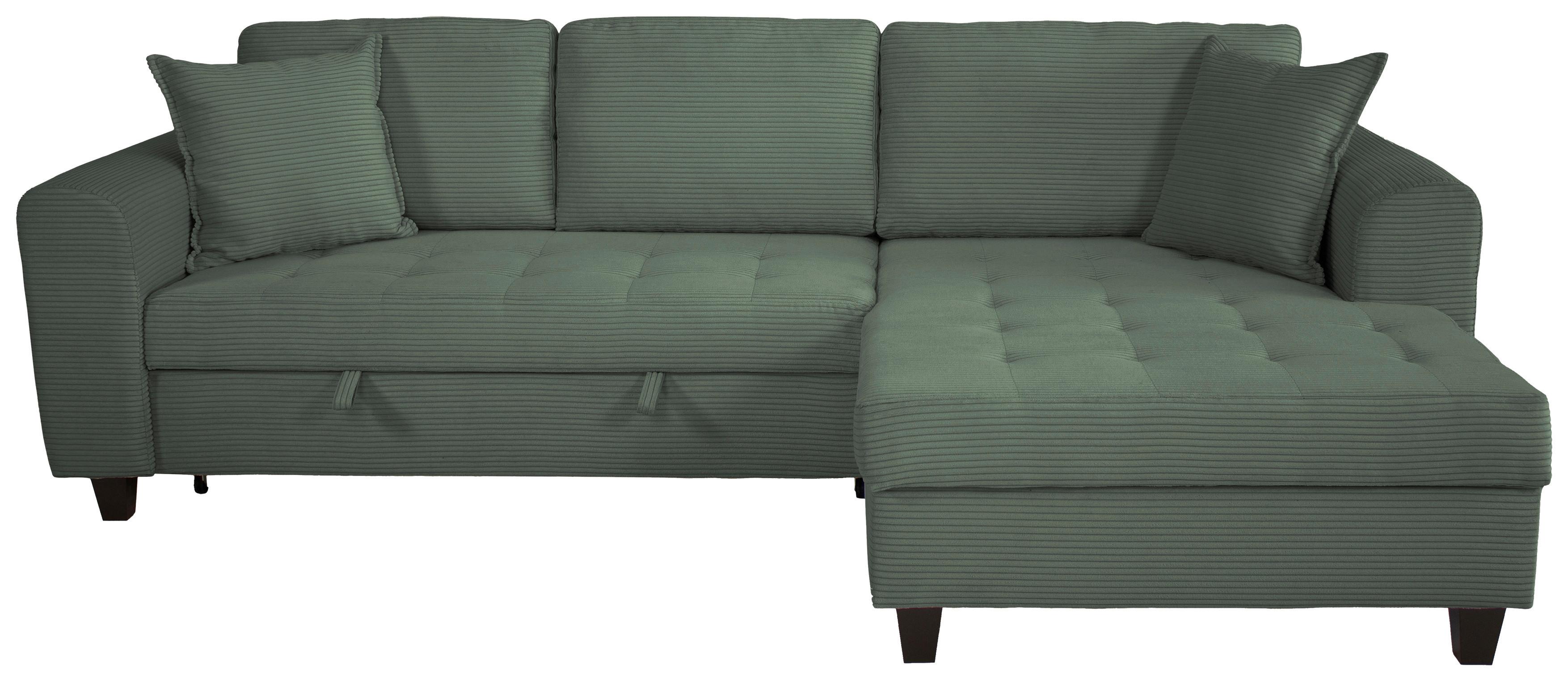 Ecksofa Moritz Dunkelgrün S: ca. 265x155 cm - Dunkelgrün, Trend, Textil (265/155cm)