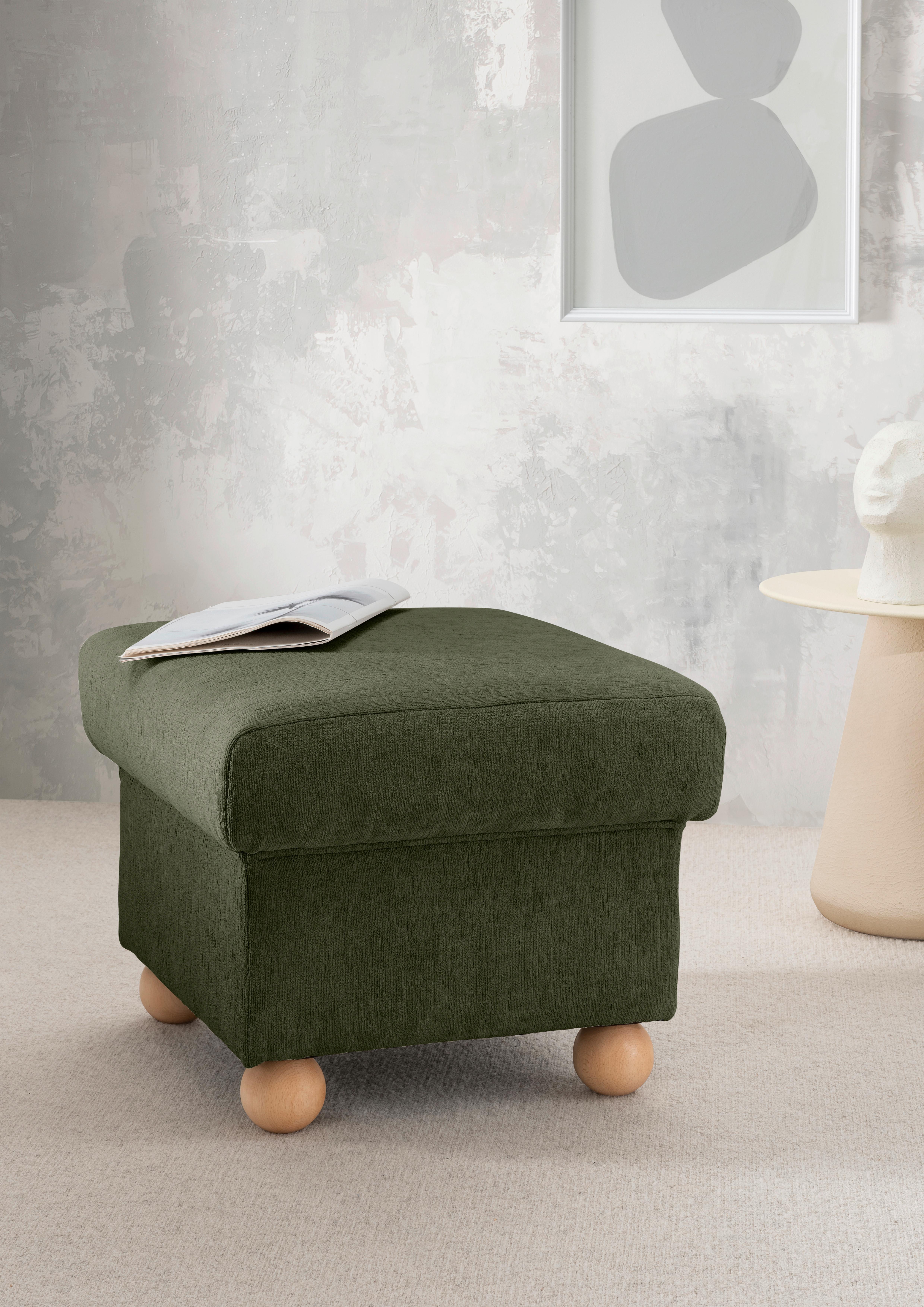 HOCKER Torello Grün B: 56cm - Wildeiche/Grün, KONVENTIONELL, Textil (56/46/56cm) - Livetastic