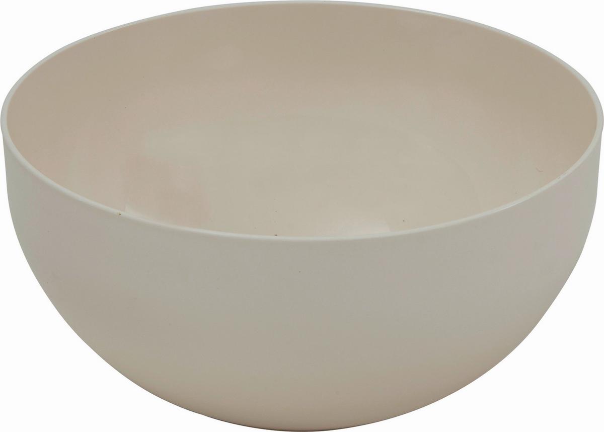 Schüssel Kunststoff Creme Ganja 6 L , DxH: 28x13,5 cm - Creme, KONVENTIONELL, Kunststoff (28/13,5cm) - James Wood