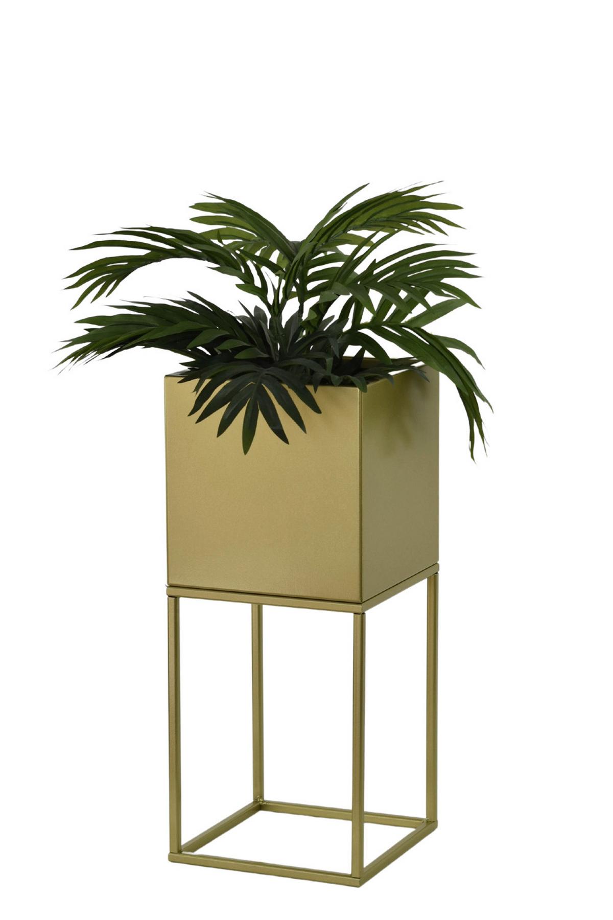 Blumenständer Metall Goldfarb. Bxhxt: 19x47x19 Cm - Goldfarben, Basics, Metall (19/47/19cm)