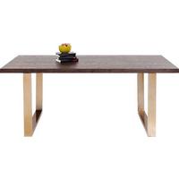 Esstisch Osaka Duo Braun/Messingfarben B: 90 cm - Messingfarben/Braun, Trend, Holzwerkstoff/Metall (180/90/76cm) - Kare-Design