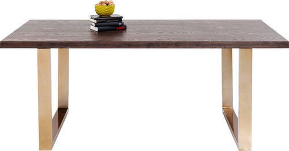 Esstisch Osaka Duo Braun/messingfarben B: 90 Cm - Messingfarben/Braun, Trend, Holzwerkstoff/Metall (180/90/76cm) - Kare-Design