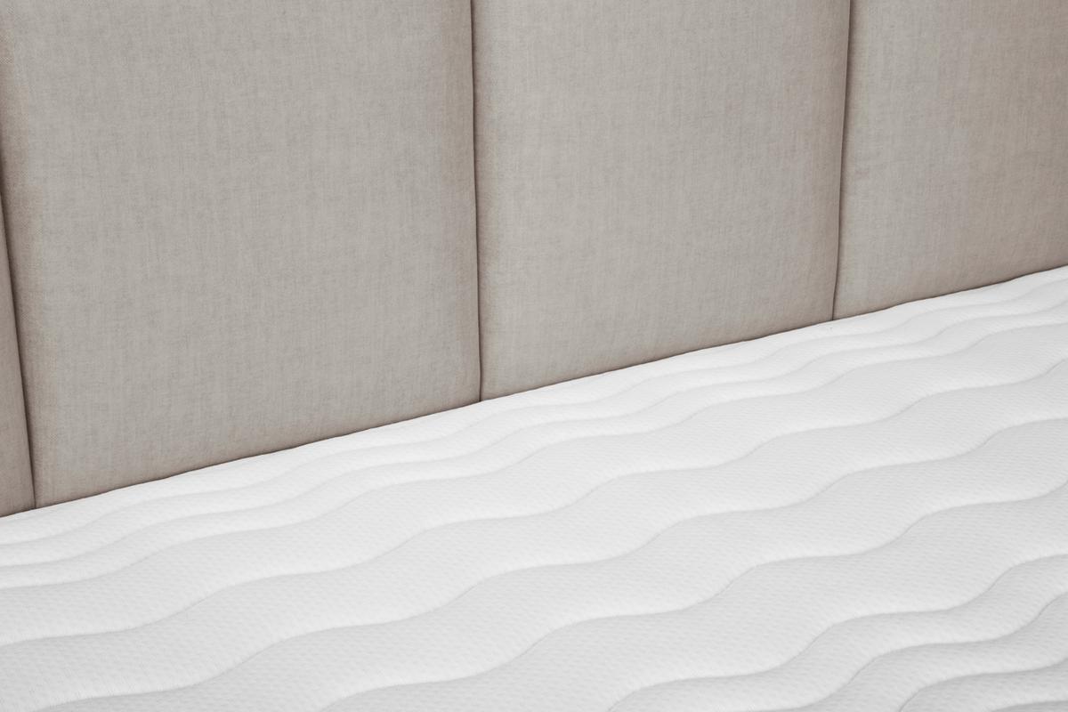Boxspringbett Mir Topper 140x200 cm Graz, Taupe - Taupe/Alufarben, MODERN, Textil (140/200cm) - MID.YOU