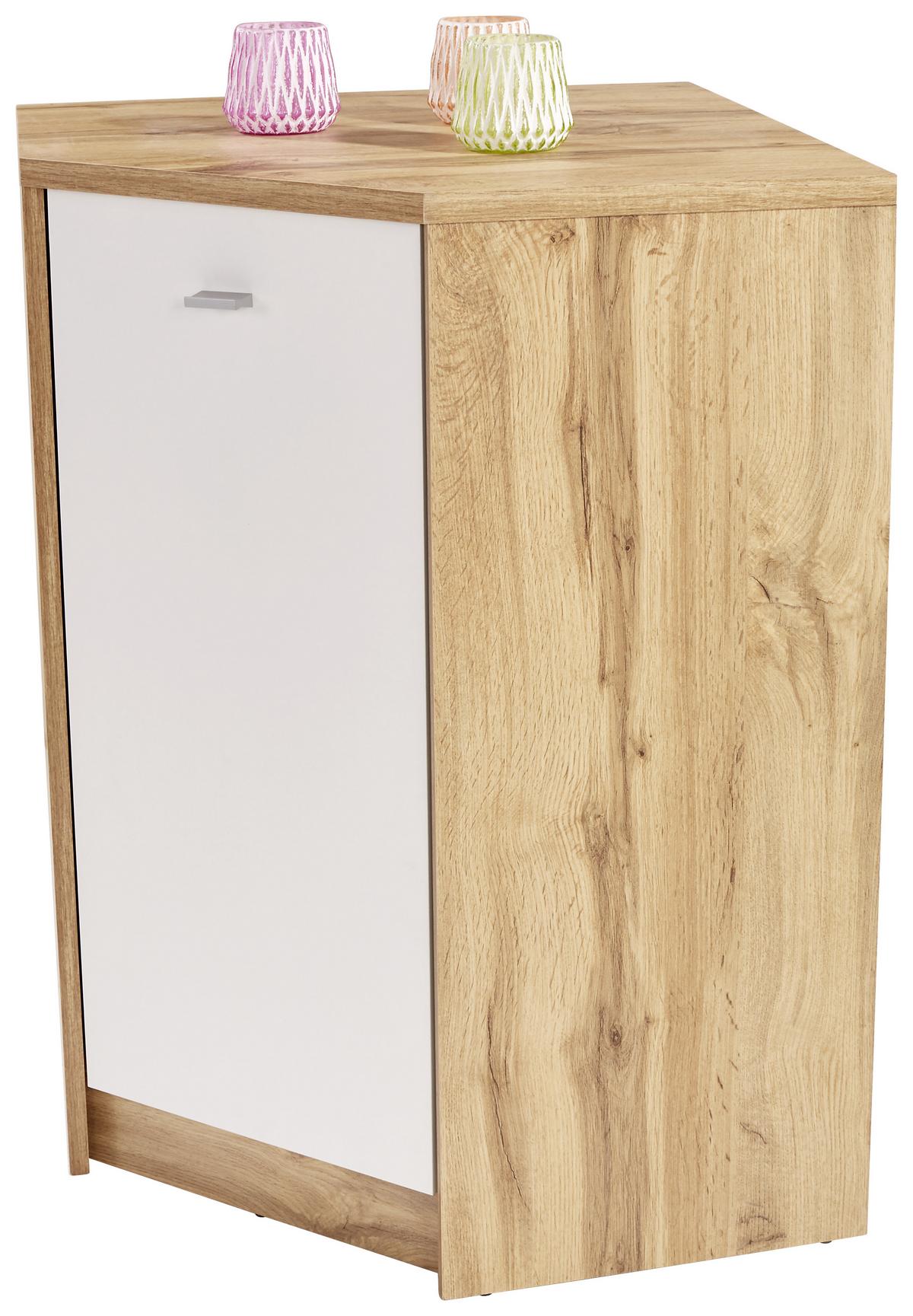 KOMODA 4-YOU NEW YUK10 - čierna/biela, Modern, kompozitné drevo/plast (60,9/85,4/60,9cm)