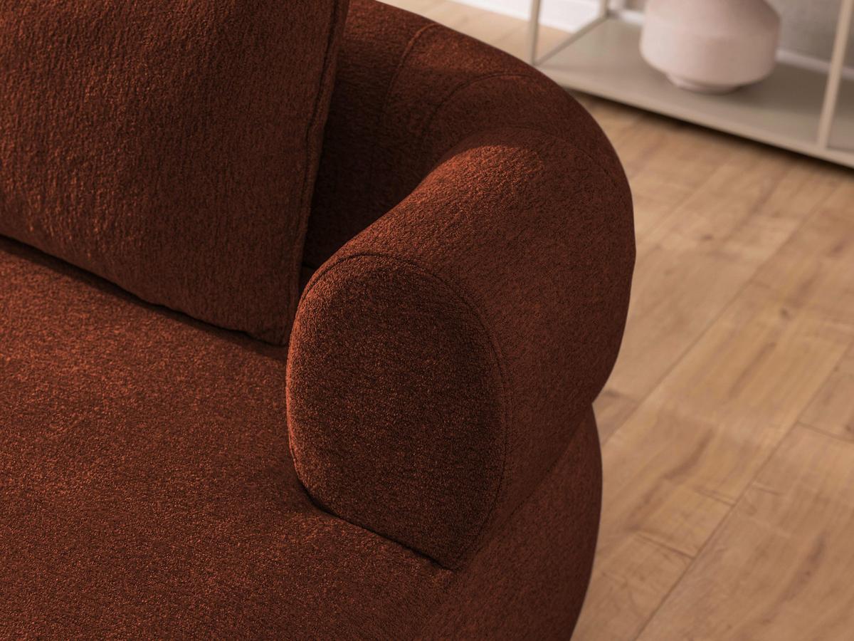 Ecksofa Ferro Rostfarben S: 256x156 Cm - Rostfarben/Schwarz, Design, Textil (256/156cm) - Livetastic