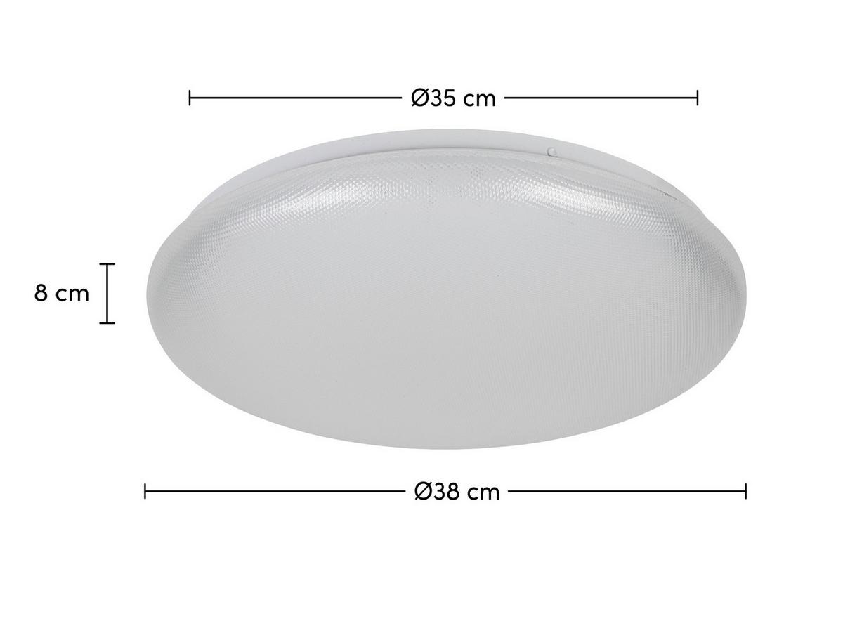 Led-deckenleuchte Natalie - Weiß, KONVENTIONELL, Kunststoff/Metall (38/8cm) - Luca Bessoni