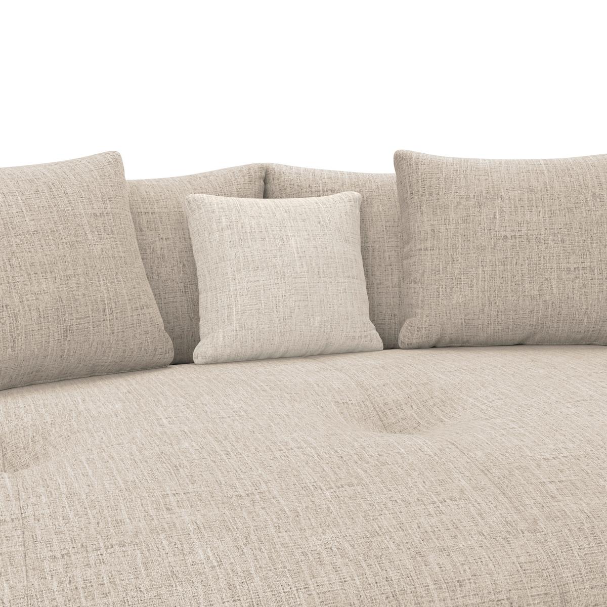 Megasofa Aruba 2 mit Kissen B: 238cm, Greige Chenille - Greige/Creme, Trend, Textil (238/80/140cm) - Luca Bessoni