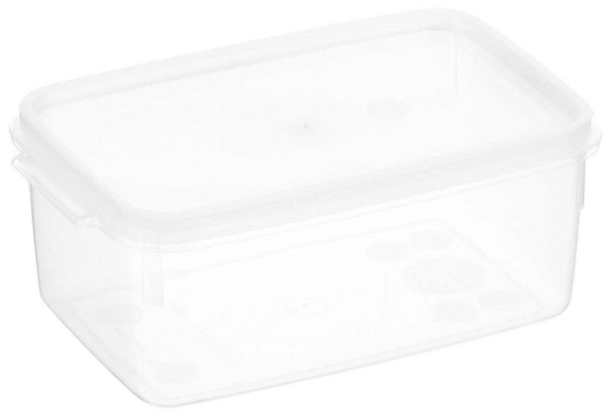 Frissentartó Doboz 0,5 Liter - natúr/piros, Konventionell, műanyag (9.5/6.2/14cm)