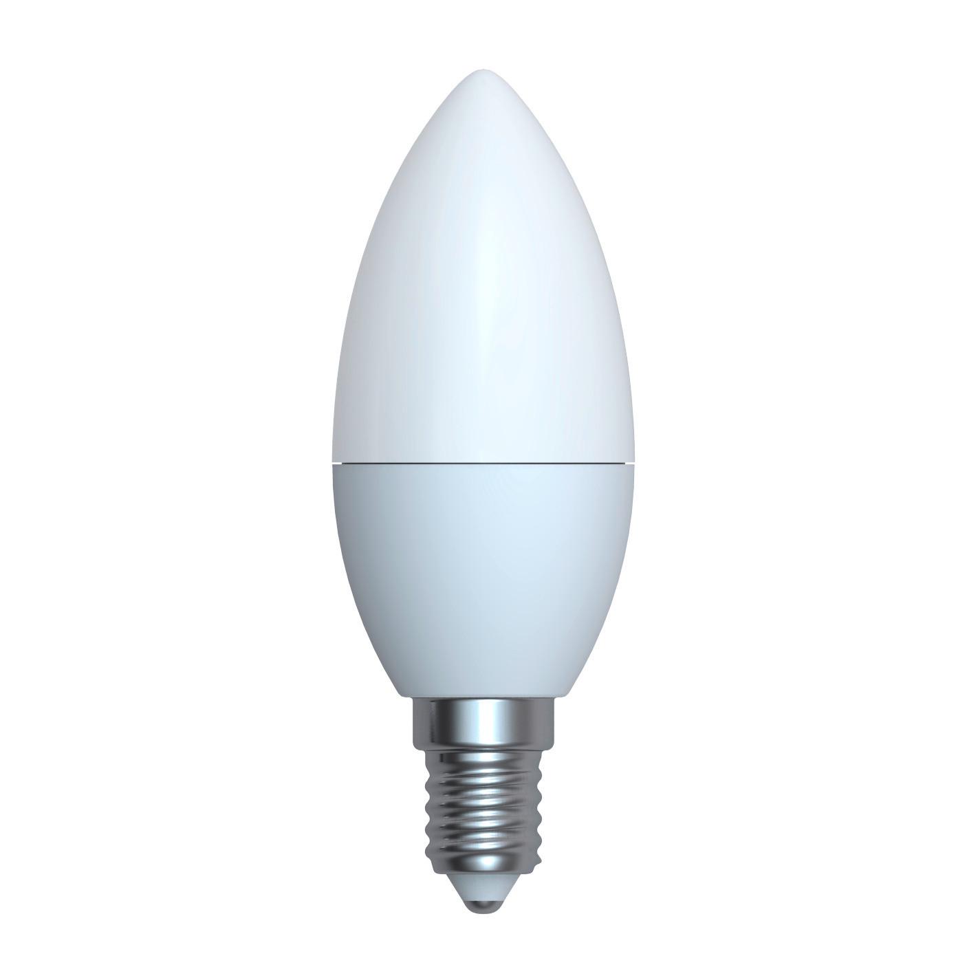 Led-lampe 10769  E14, 3 W, 250 Lm, 3000 K, Kerzenform - Opal, KONVENTIONELL, Kunststoff (3,7/10cm)