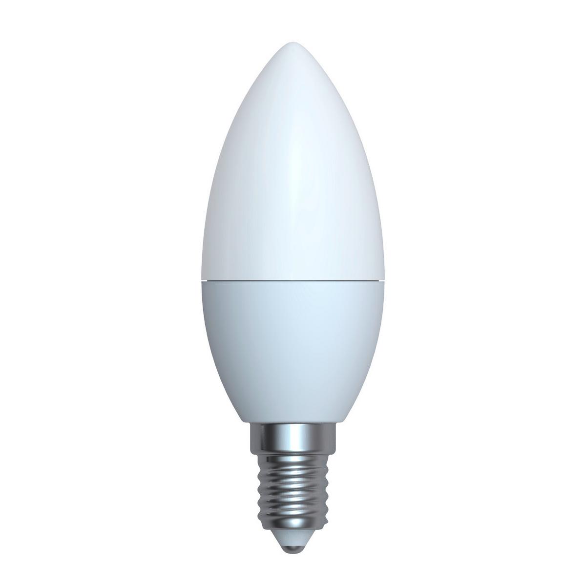 Led-lampe 10769  E14, 3 W, 250 Lm, 3000 K, Kerzenform - Opal, KONVENTIONELL, Kunststoff (3,7/10cm)