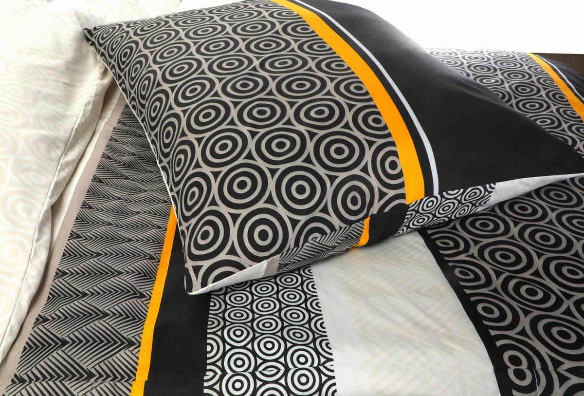 Bettwäsche Hemma - Graublau/Hellgrau, MODERN, Textil (140/200cm) - Luca Bessoni