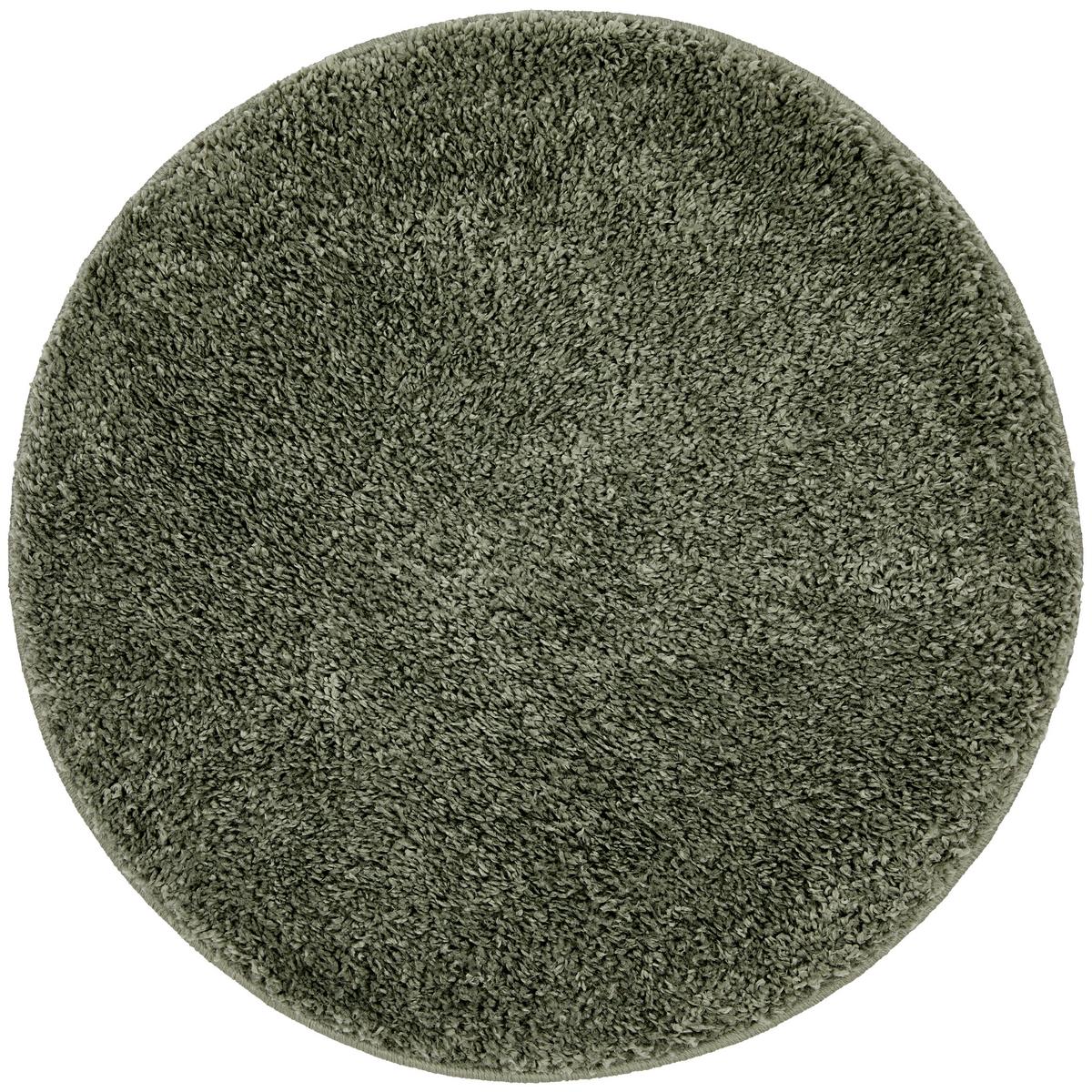 Hochflor Teppich Grün Steve Rund Ø 67 Cm - Grün, Basics, Textil (67cm) - Luca Bessoni