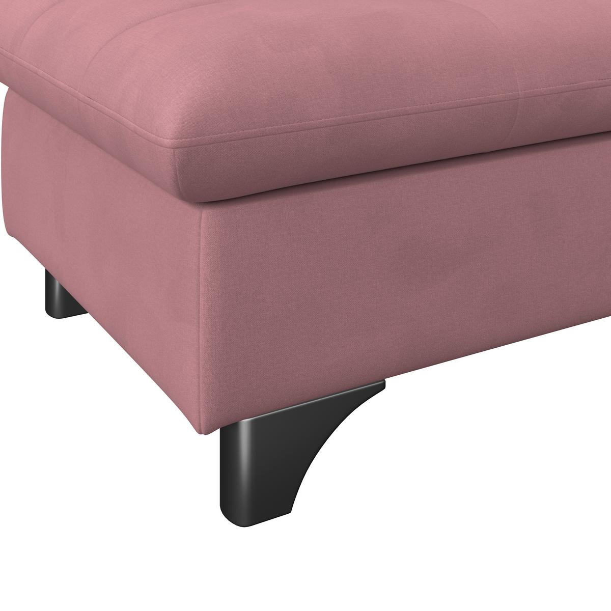 Hocker Gemini Rosa, B: 108cm - Chromfarben/Rosa, KONVENTIONELL, Textil (108/46/108cm)
