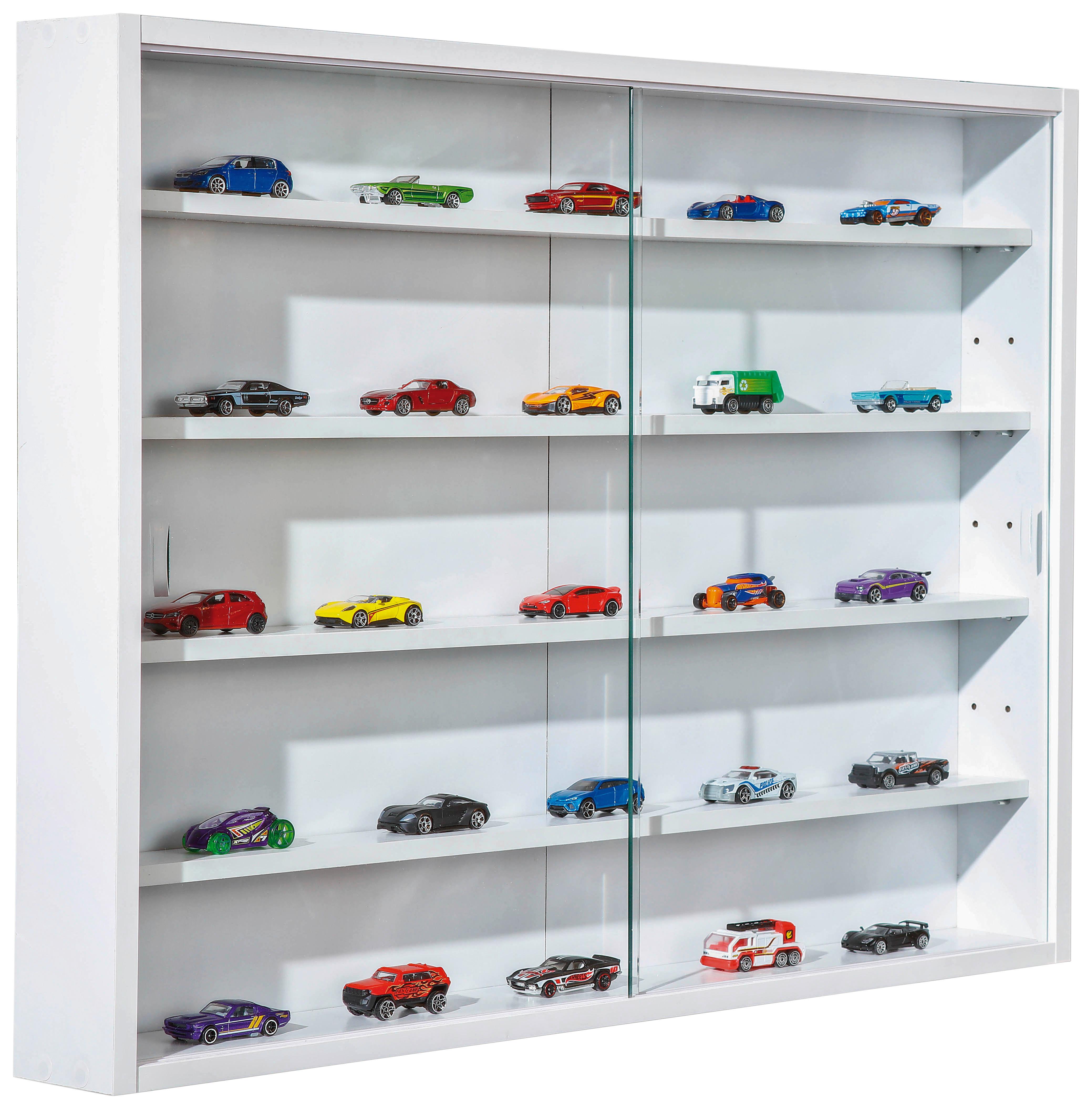 ZÁVESNÁ VITRÍNA COLLECTY - biela, kompozitné drevo/sklo (80/60/9.50cm) - Mömax