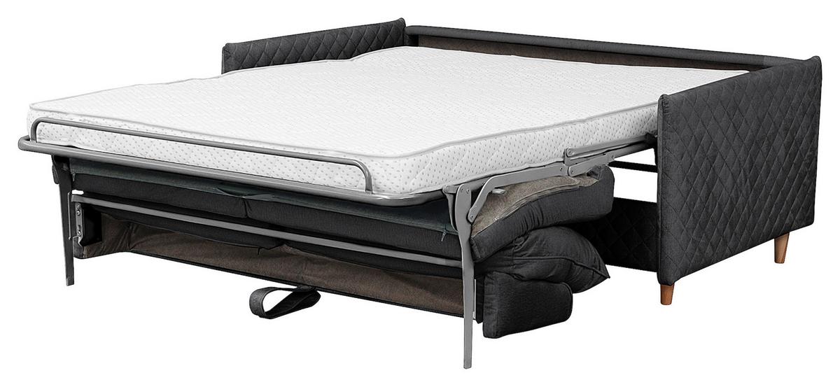 Schlafsofa Sana Anthrazit B: 175 cm - Anthrazit/Naturfarben, Design, Textil (175/95/103cm) - Livetastic
