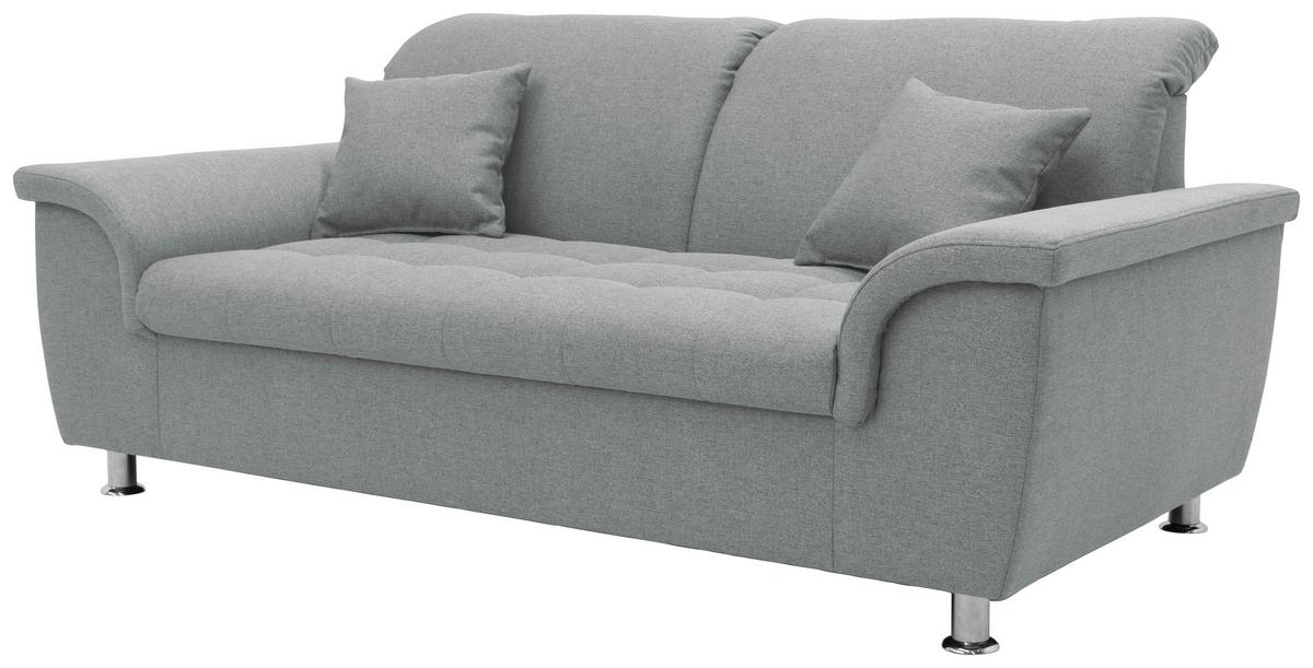 2-sitzer-sofa Kopfteil Verstellbar Franzi Mintgrau - Chromfarben/Mintgrün, KONVENTIONELL, Textil (190/81/105cm) - MID.YOU