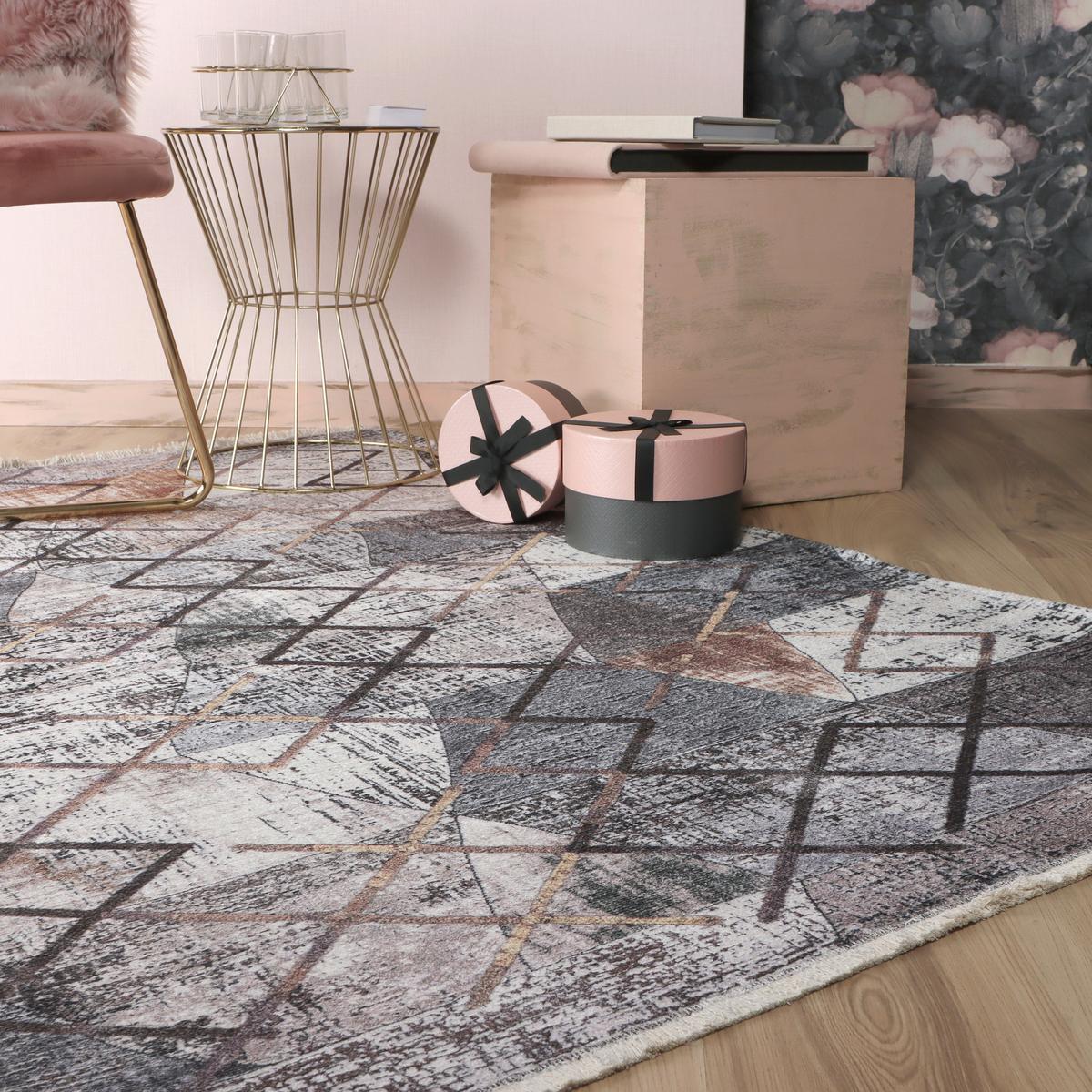 Flachwebteppich My Valencia - Multicolor, Design, Textil (75/150cm) - Obsession