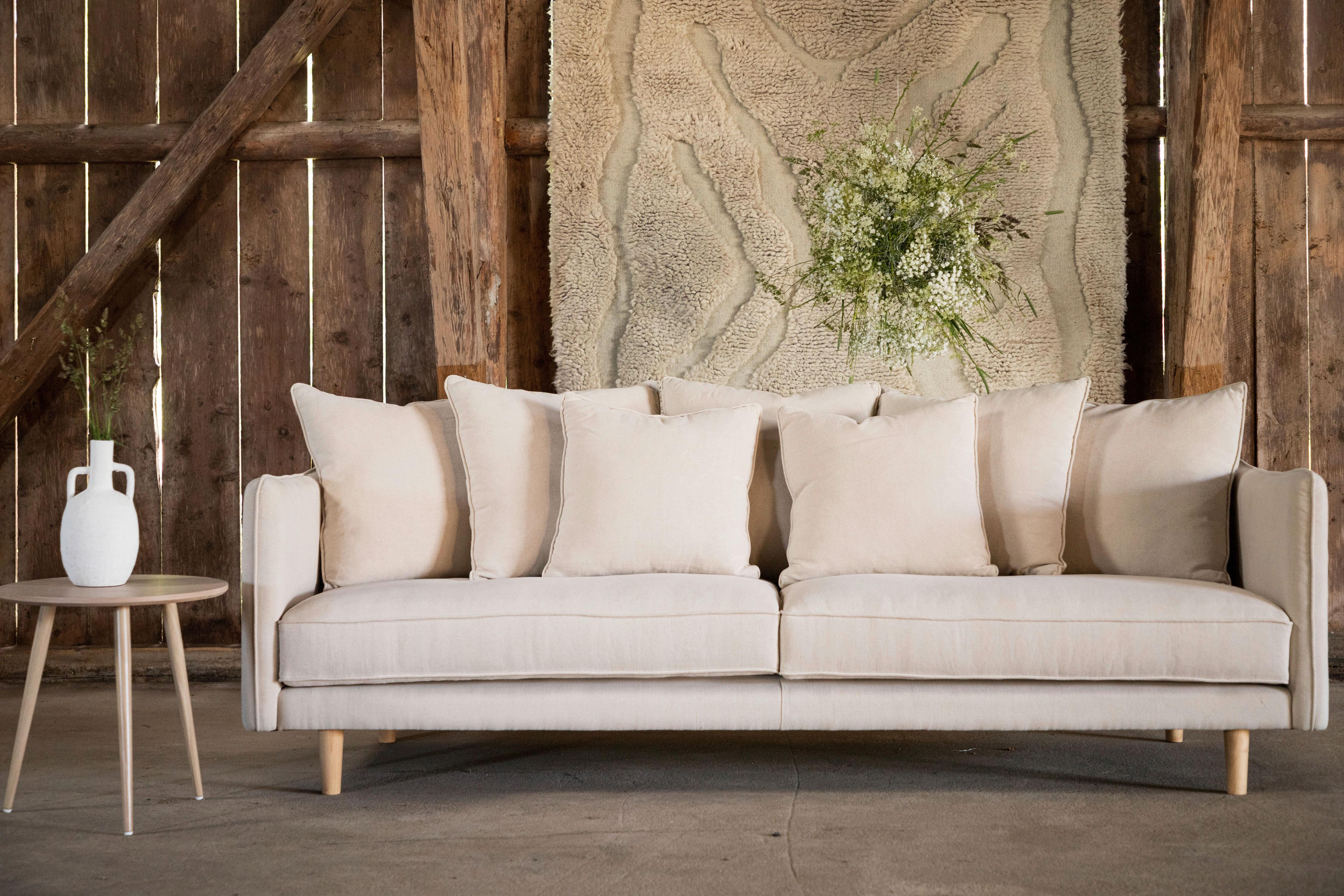 2-sitzer-sofa Segelskären - Beige, Design, Holz/Textil (240/91/92cm) - Livetastic