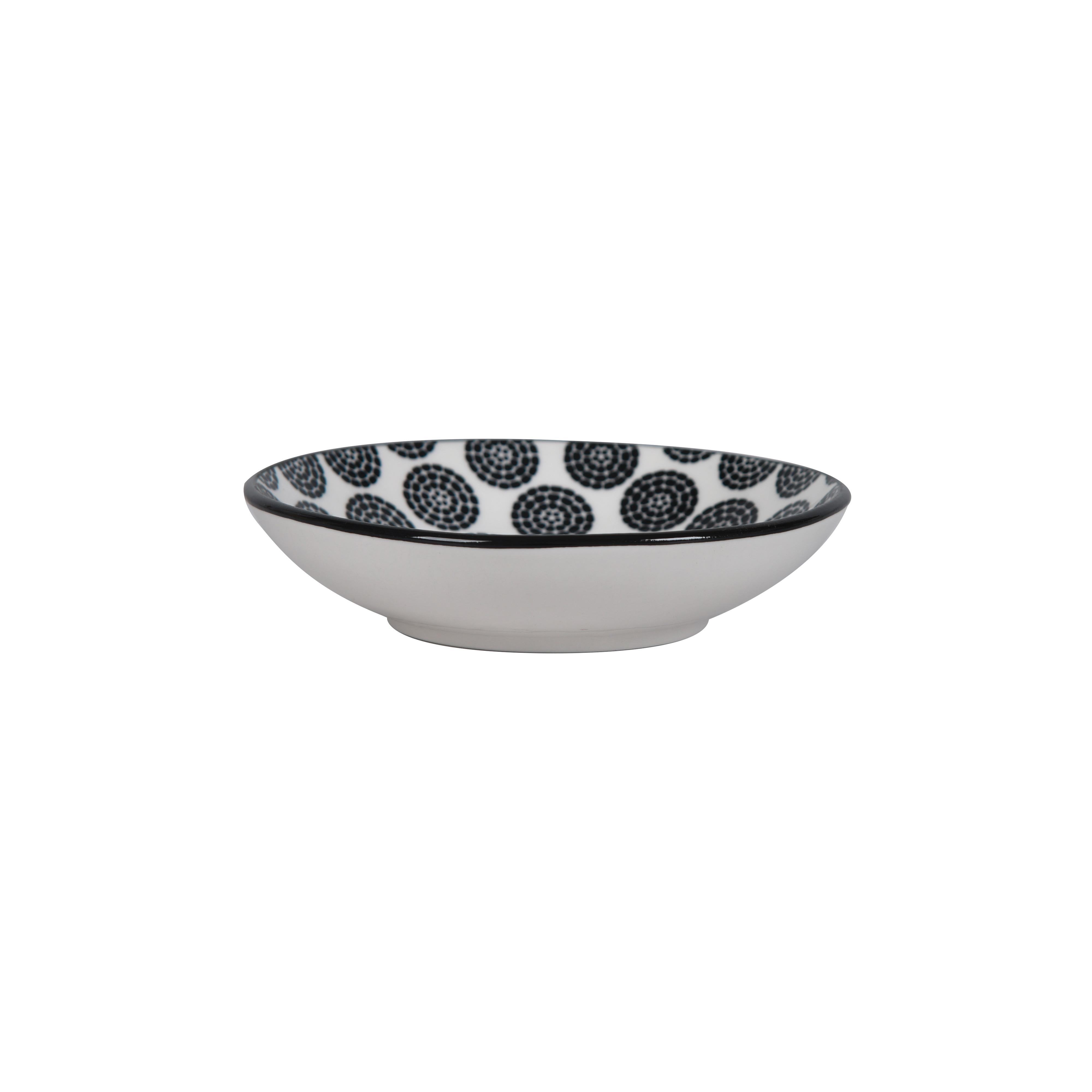 Miska na dip SHIVA - bílá/černá, Lifestyle, keramika (10,1/2,4cm) - Mömax