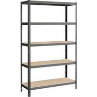 Schwerlastregal Shelving Grau B: 120 cm - Grau, Basics, Holzwerkstoff/Metall (120/200/60cm)