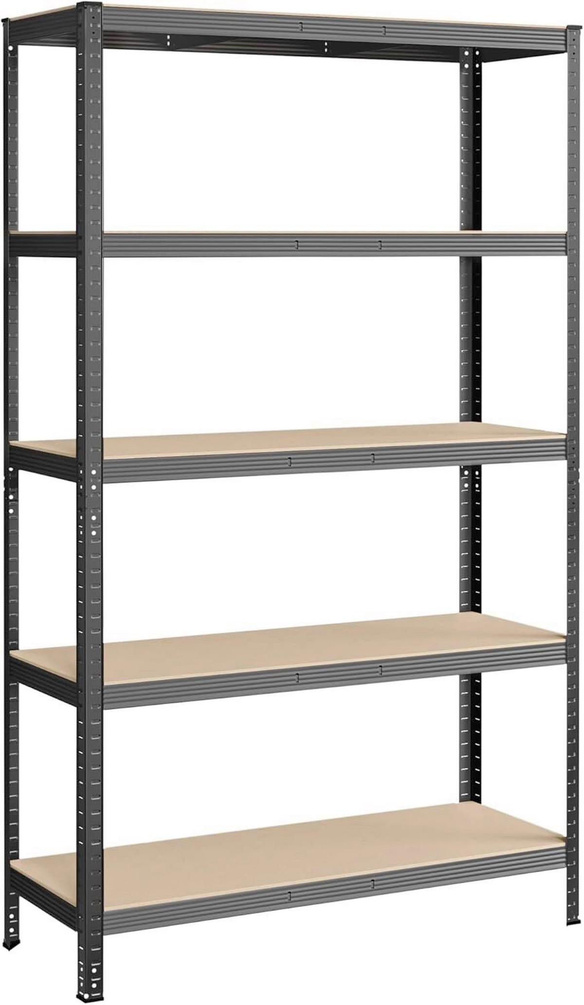 Schwerlastregal Shelving Grau B: 120 cm - Grau, Basics, Holzwerkstoff/Metall (120/200/60cm)