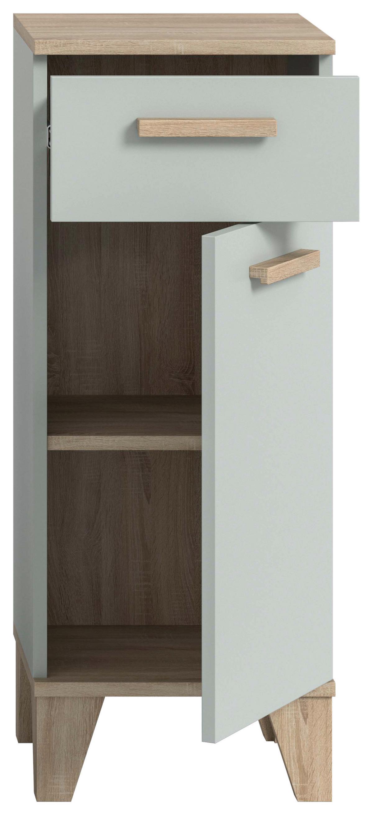 Midischrank Star Eiche/graugrün B: 34 Cm - Eiche San Remo/Graugrün, MODERN, Holzwerkstoff (34/87/31cm) - MID.YOU