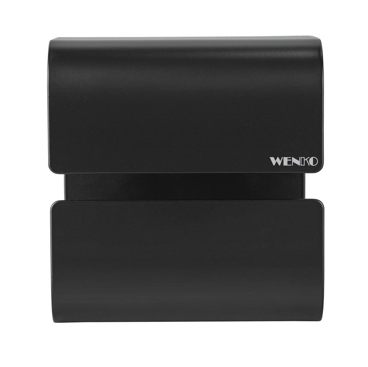 DRŽÁK NA TOALETNÍ PAPÍR TURBO-LOC LIZAN - černá, Moderní, kov (14/14,5/13,7cm) - Mömax