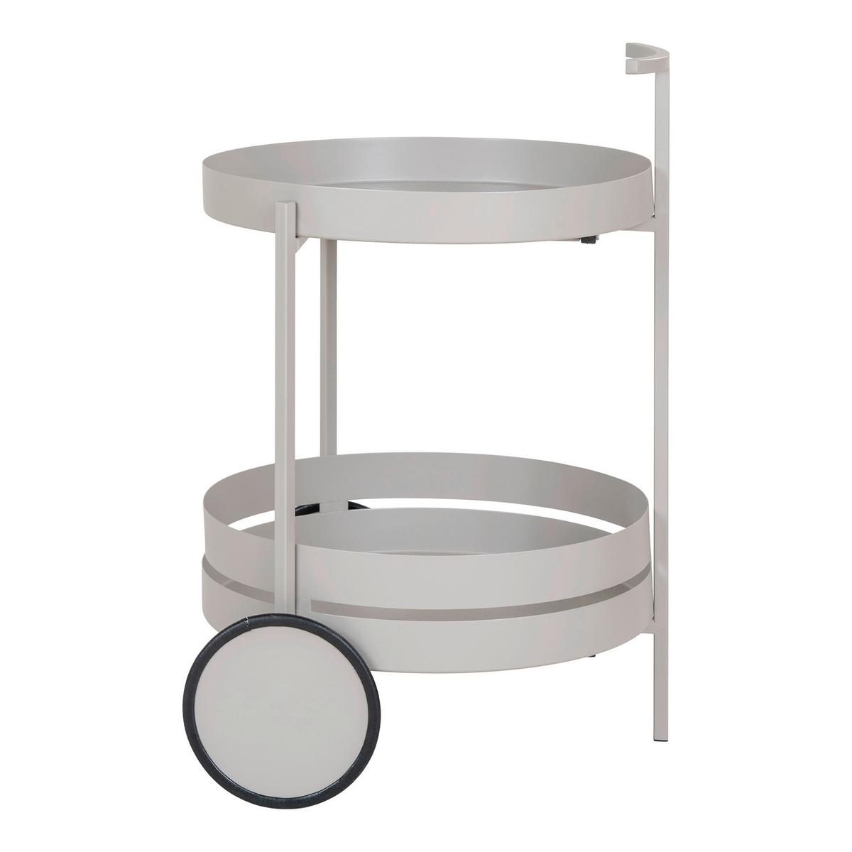 Servierwagen Beja Hellgrau B: 40 cm - Hellgrau, Design, Metall (40/61/49.5cm)