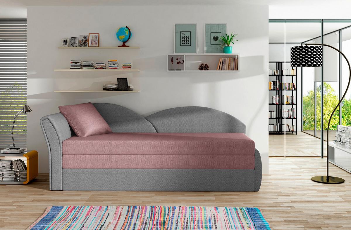 Récamiere Rosa, Hellgrau, S: 80x218 Cm - Erlefarben/Hellgrau, Design, Textil (80/218cm) - MID.YOU