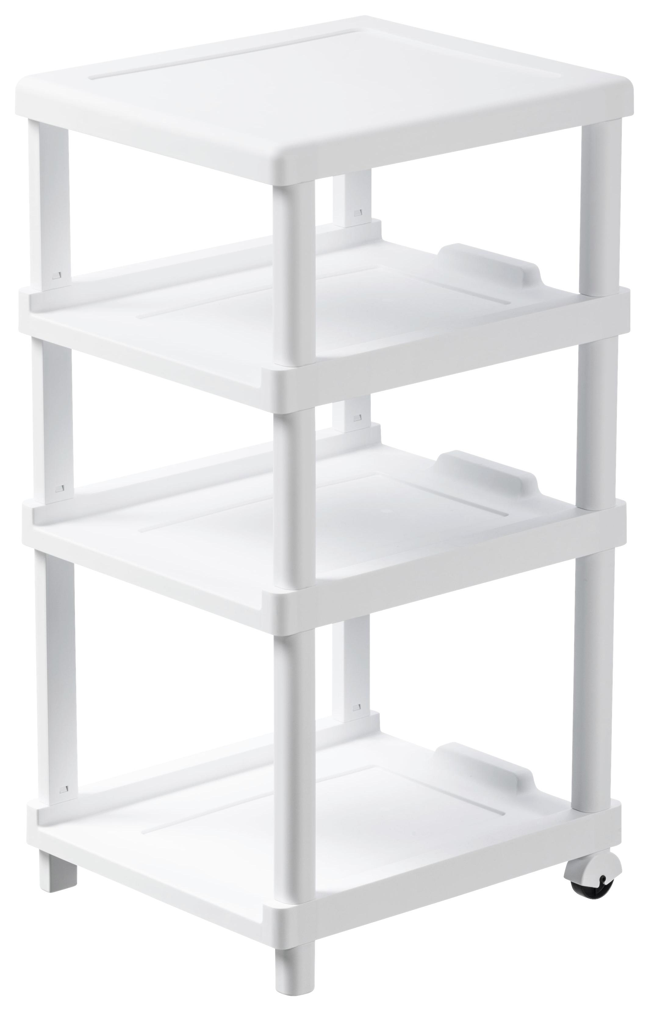 Kontejner Seoul Rack - bílá, Moderní, plast (36,2/31,6/66,3cm)