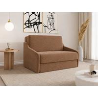 Schlafsofa Fly Rostfarben, B: 136 cm - Rostfarben/Schwarz, Design, Textil (136/86/113cm) - MID.YOU