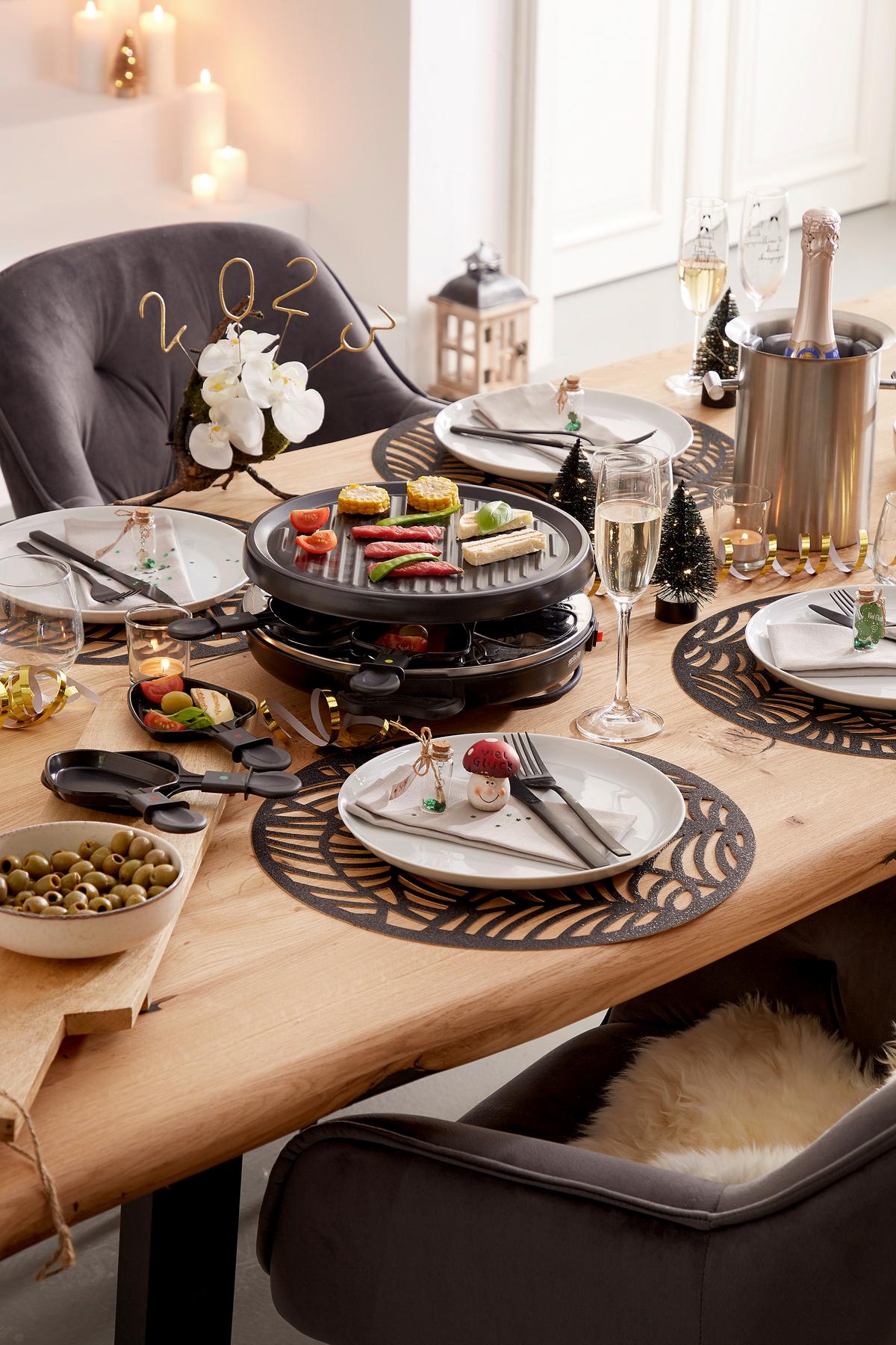 Raclette Pk-r 066 Mit 6 Grillpfännchen - Schwarz, KONVENTIONELL, Kunststoff/Metall (36.5/13/32.5cm) - Silva Homeline