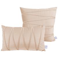 Zierkissen Paulina 30/45x50/45 Cm Polyester Champagner + Zipp - Champagner, KONVENTIONELL, Textil (30x45/50x45cm)