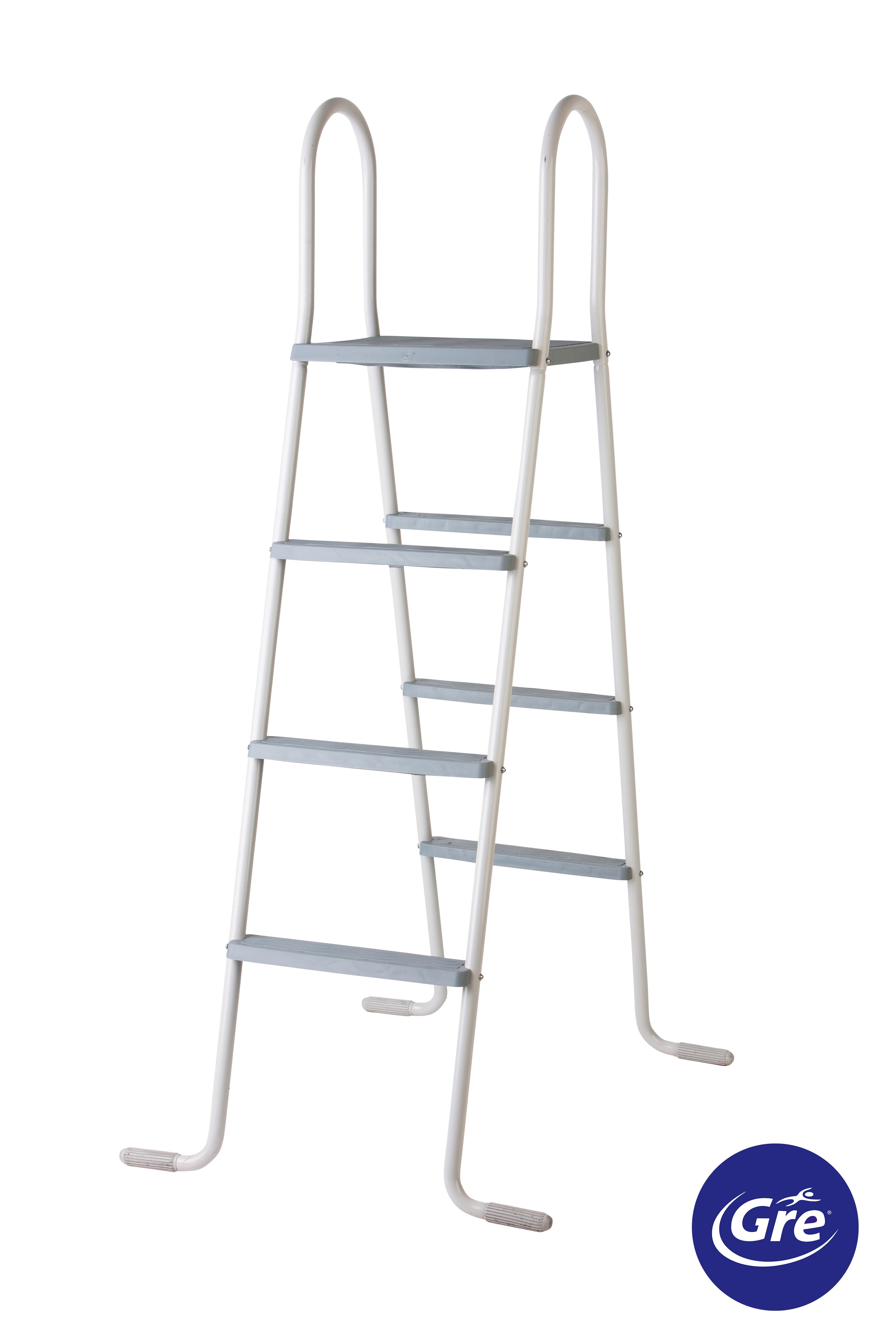 Poolleiter Leiter - Weiß, KONVENTIONELL, Metall (134cm) - Gre