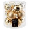 Christbaumkugel-Set Leni - Goldfarben, Basics, Glas
