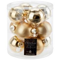 Christbaumkugel-set Leni - Goldfarben, Basics, Glas