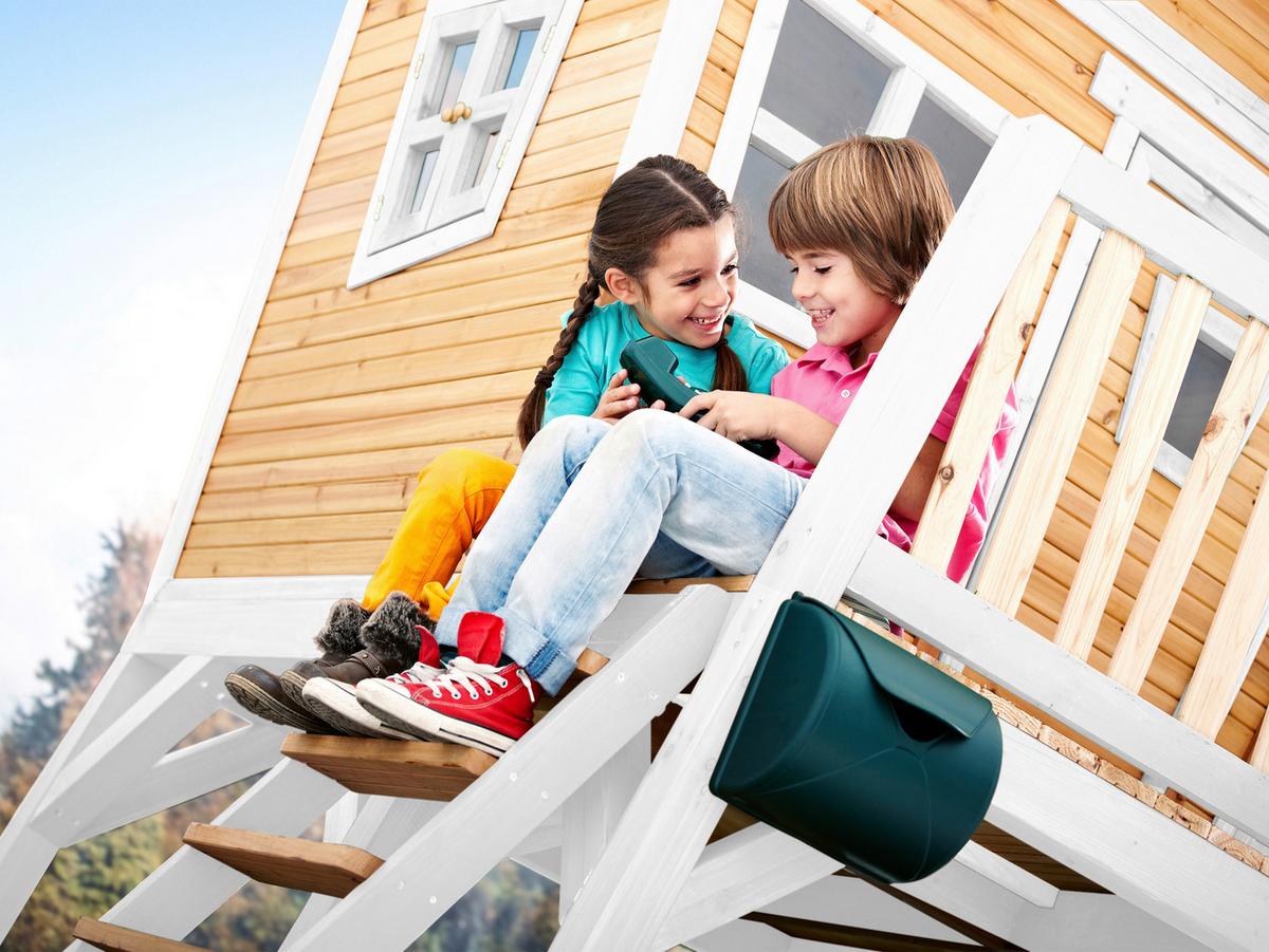 Spielturm A030.150.41 - Lila/Braun, KONVENTIONELL, Holz (432/288/193cm) - Ambia Garden