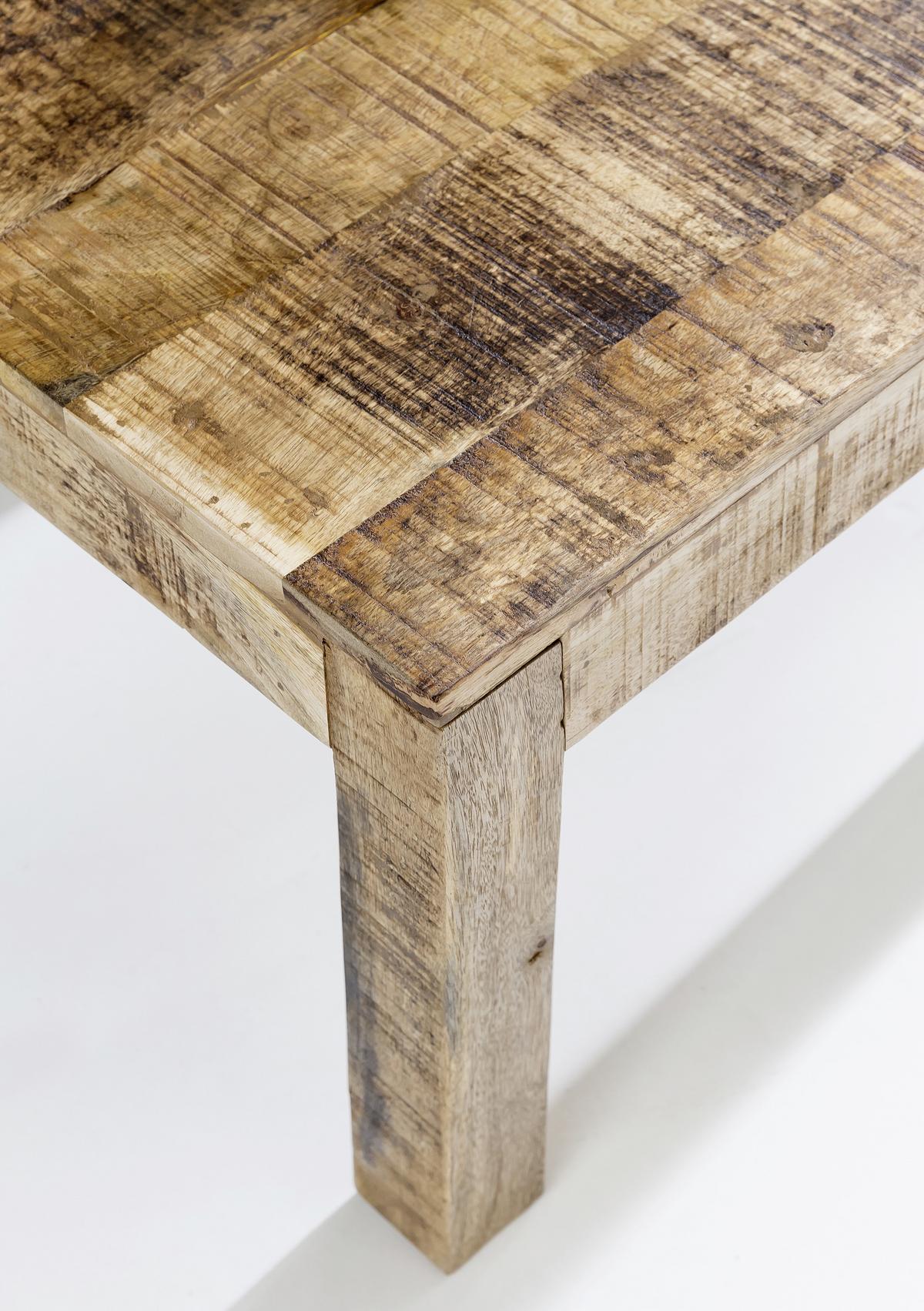 Obdĺžnikový konferenčný stolík z masívu RUSTICA - hnedá, Design, drevo (110/60/47cm) - MID.YOU