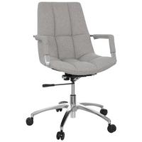 Drehstuhl Saranto Hellgrau - Silberfarben/Hellgrau, MODERN, Kunststoff/Textil (58/102/60cm) - MID.YOU