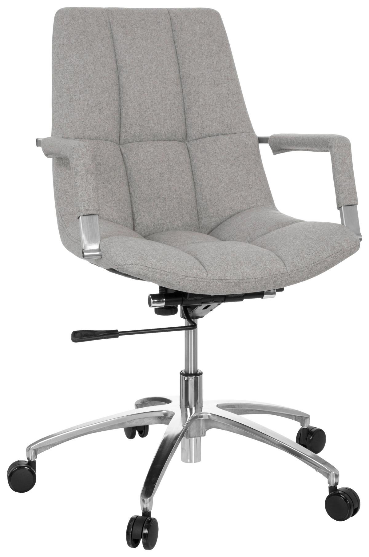 Drehstuhl Saranto Hellgrau - Silberfarben/Hellgrau, MODERN, Kunststoff/Textil (58/102/60cm) - MID.YOU