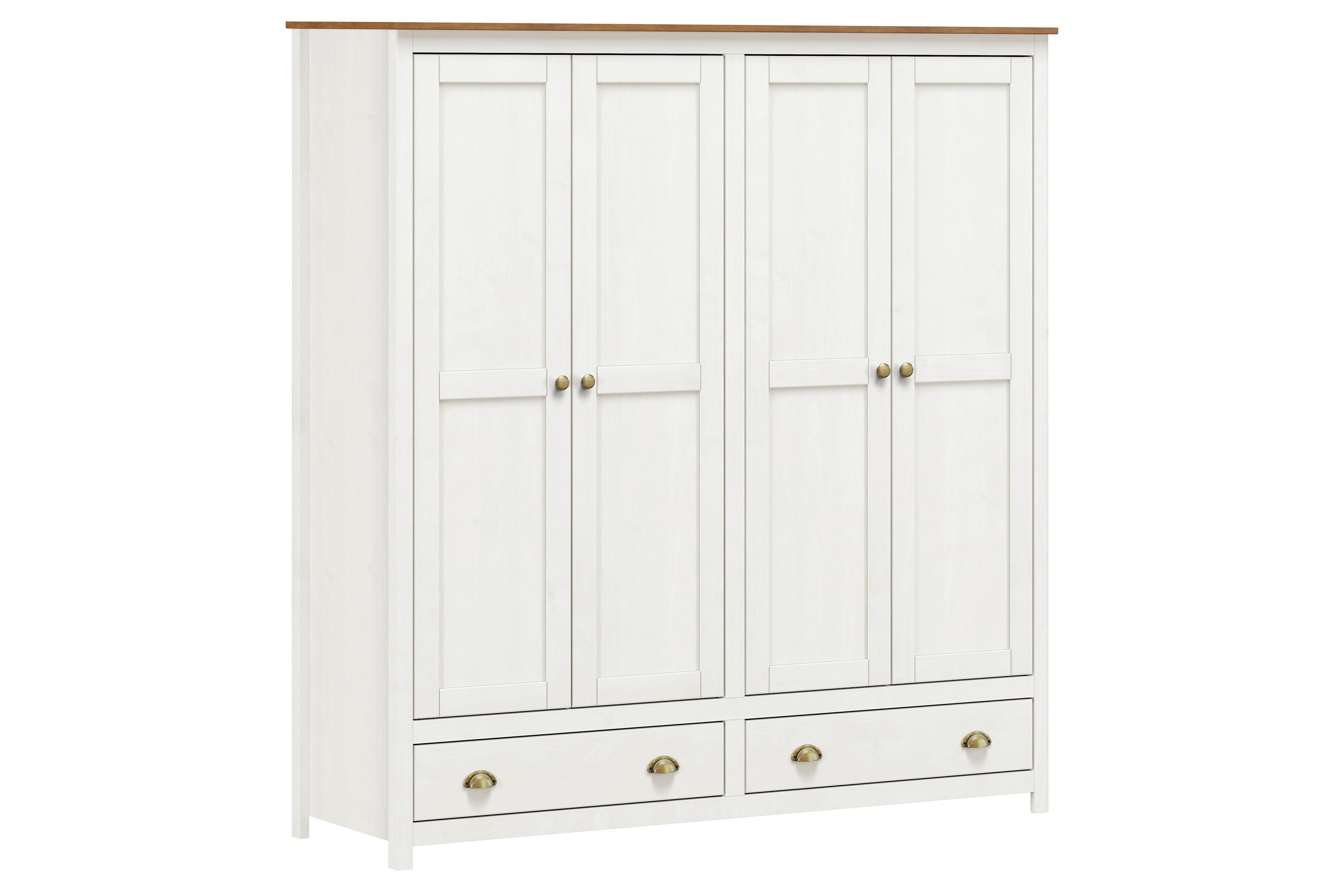 KLEIDERSCHRANK Braun/Weiß B: 176cm
